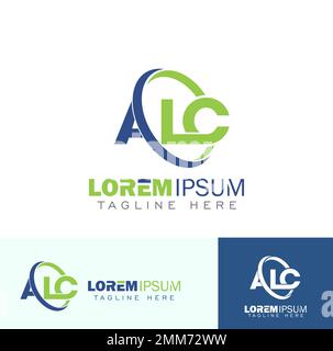 Ein Vektorbildsatz mit anfänglichem Logozeichen für das ALC-Monogramm Stock Vektor