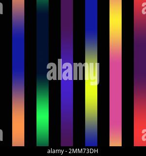 Muster nahtlos gestreifter Ombre-Druck Illustration Retro-Stil Digitaler Zerfall abstrakter Hintergrund für Textildesign Stoffkunst Vertikal Stockfoto