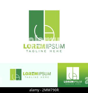 Ein Vektorbildsatz mit anfänglichem Logozeichen für VA-Monogramm Stock Vektor