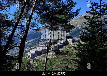 Fort Victor-Emmanuel in Aussois (Haute-Maurienne, Savoy, Frankreich) Stockfoto