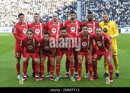 Turin, Italien. 29. Januar 2023. Team (Monza) beim italienischen Spiel „Serie A“ zwischen Juventus 0-2 Monza im Allianz Stadium am 29. Januar 2023 in Torino, Italien. Kredit: Maurizio Borsari/AFLO/Alamy Live News Stockfoto