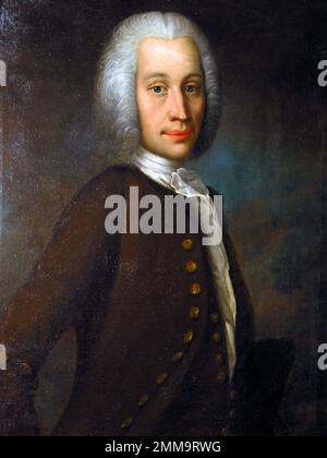 Anders Celsius (1701-1744) schwedischer Astronome, Physiker und Mathematiker. Schlug die Celsius-Temperaturskala vor, die später in Celsius umbenannt wurde. Stockfoto