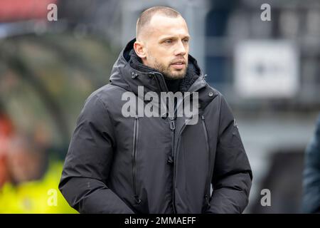 ROTTERDAM, NIEDERLANDE - JANUAR 29: John Heitinga, Interimsmanager von Ajax während des niederländischen Eredivisie-Spiels zwischen Excelsior Rotterdam und Ajax im Van Donge & De Roo-Stadion am 29. Januar 2022 in Rotterdam, Niederlande (Foto von Peter van der Klooster/Alamy Live News) Stockfoto