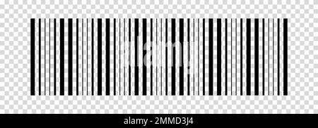 Realistischer Barcode. Barcode-Symbol. Vektordarstellung auf transparentem Hintergrund isoliert Stock Vektor
