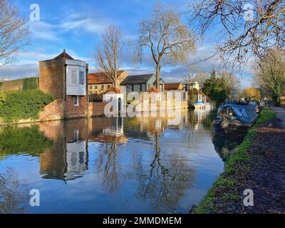 Der Fluss Lea in Ware Stockfoto