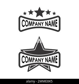 Eine Vektordarstellung der Star Company Logo Sign Template Stock Vektor