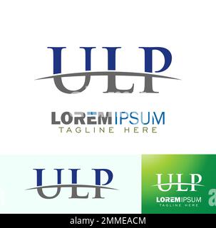 Eine Vektordarstellung des anfänglichen Logozeichens für das ULP-Monogramm Stock Vektor