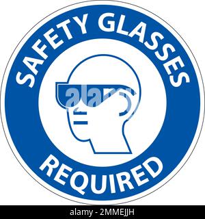 Bodenschild, Schutzbrille Erforderlich Stock Vektor