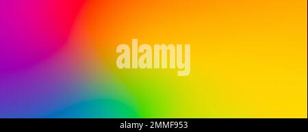 Hintergrund in Regenbogenfarben, abstraktes Bannerdesign mit Farbverlauf, Webheader-Poster-Design, Kopierbereich Stockfoto