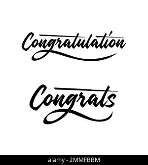 Creative Luxury Congratulation and Congrats Vector Illustration, Black in White Art Stock Vektor