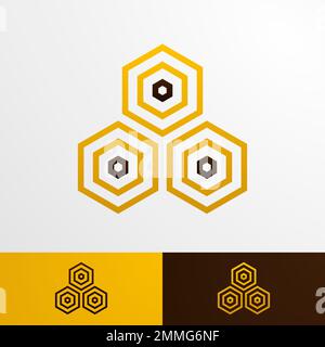 Honey Bee Logo-Vorlage, moderner und klarer Stil, geeignet für Unternehmen, Vektorformat Stock Vektor