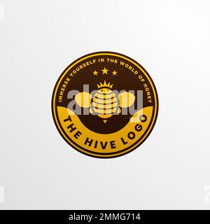 Honey Bee Logo-Vorlage, moderner und klarer Stil, geeignet für Unternehmen, Vektorformat Stock Vektor