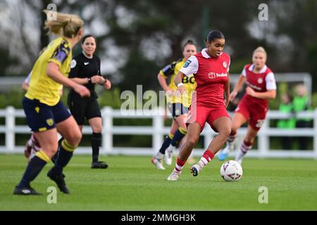 Bristol, Großbritannien. 29. Januar 2023. Shania Hayles von Bristol City Women - Mandatory by-line: Ashley Crowden - 29/01/2023 - FOOTBALL - Robins High Performance Centre - Bristol, England - Bristol City Women vs Oxford United Women - The Women's FA Cup - Fourth Round Credit: Ashley Crowden/Alamy Live News Stockfoto