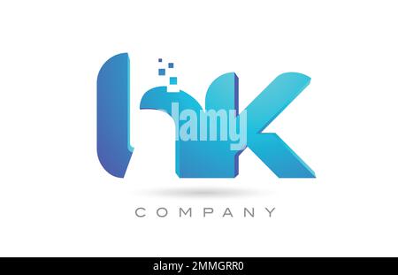 HK Logo mit Buchstabe und Symbolkombination. Kreative Vorlage für Unternehmen und Unternehmen Stock Vektor