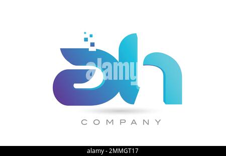 KOMBINATION aus LOGO und BUCHSTABEN DES AHA-Alphabets. Kreative Vorlage für Unternehmen und Unternehmen Stock Vektor