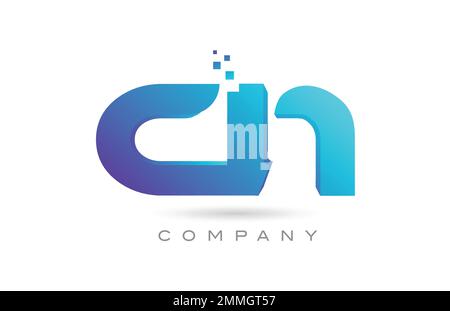 Kombination aus Logo und Buchstaben im CN-Buchstaben. Kreative Vorlage für Unternehmen und Unternehmen Stock Vektor