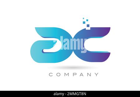 Kombination aus AC-Logo und Buchstaben. Kreative Vorlage für Unternehmen und Unternehmen Stock Vektor