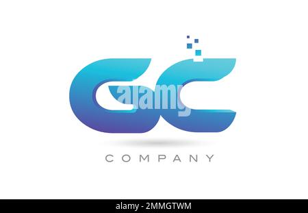Kombination aus Logo und GC-Buchstaben. Kreative Vorlage für Unternehmen und Unternehmen Stock Vektor