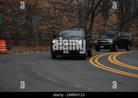 Wilmington, Usa. 29. Januar 2023. First Lady of the United States Jill Biden verlässt die Residenz in Wilmington auf dem Weg zum NFC Championship Game mit den Philadelphia Eagles und San Francisco 49ers am Lincoln Financial Field in Philadelphia Credit: SOPA Images Limited/Alamy Live News Stockfoto