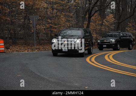 Wilmington, Usa. 29. Januar 2023. First Lady of the United States Jill Biden verlässt die Residenz in Wilmington auf dem Weg zum NFC Championship Game mit den Philadelphia Eagles und San Francisco 49ers am Lincoln Financial Field in Philadelphia Credit: SOPA Images Limited/Alamy Live News Stockfoto