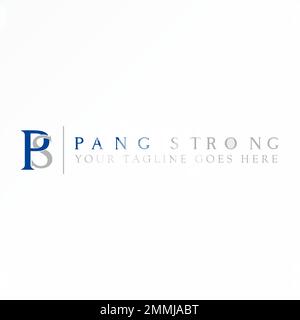 Buchstabe oder Wort PS- oder SP-Serifenschriftart in zusammengeführten oder verbundenen Bildern Grafiksymbol Logo-Design abstraktes Konzept Vektormaterial in Bezug auf die Initialen. Stock Vektor