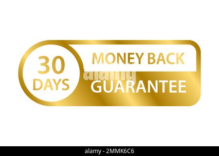 30 Tage Geld-zurück-Garantie Symbolvektor für Grafikdesign, Logo, Website, Social Media, mobile App, UI-Abbildung Stock Vektor