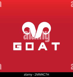 Schafe Ziegenhörner Idee Logo Design Vektorsymbol Illustration. Widder-Zodiac-Symbol-Logos Stock Vektor