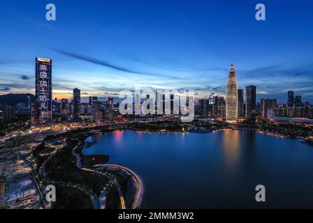 Shenzhen City Night scene Stockfoto