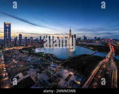 Shenzhen City Night scene Stockfoto