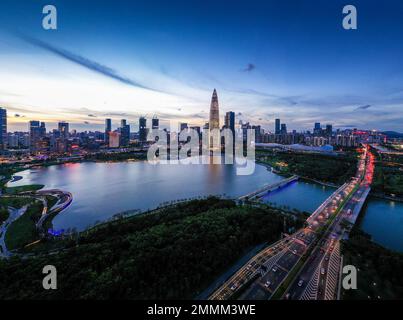 Shenzhen City Night scene Stockfoto