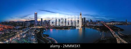 Shenzhen City Night scene Stockfoto