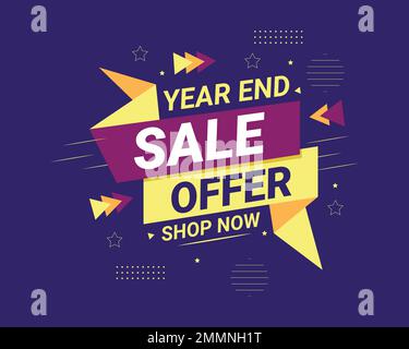 Banner zum Jahresabschluss für Werbung. Vektordarstellung EPS.10 Stock Vektor