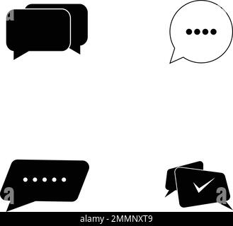 Kommentarsymbol Logo Rohteil-Vektorvorlage Stock Vektor