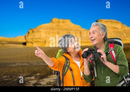 Ein älteres Paar im Freien Stockfoto