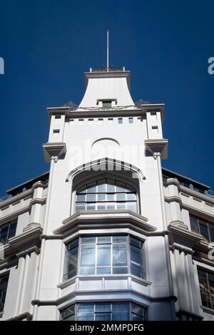 Fassade des Dominion Farmer's Institute Building, fertiggestellt im Jahr 1920, Wellington, Nordinsel, Neuseeland Stockfoto