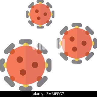 Virendarstellung im minimalen Stil isoliert auf dem Hintergrund Stock Vektor