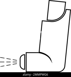 Darstellungsdesign des Inhalator-Symbols Stock Vektor