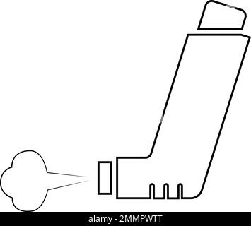 Darstellungsdesign des Inhalator-Symbols Stock Vektor