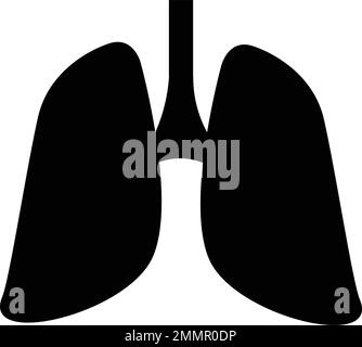 Lungen-Symbol-Material-Design Stock Vektor