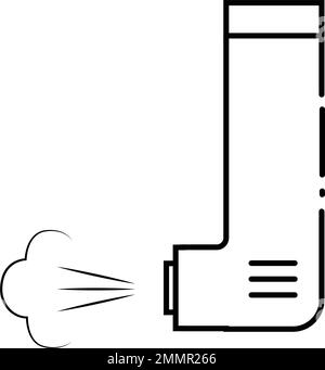 Darstellungsdesign des Inhalator-Symbols Stock Vektor