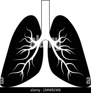Lungen-Symbol-Material-Design Stock Vektor