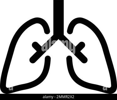 Lungen-Symbol-Material-Design Stock Vektor