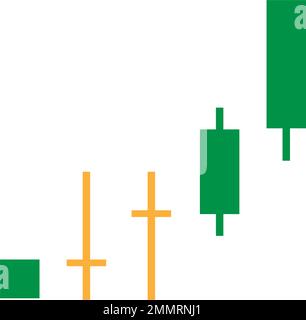 Kerzendiagramm-Material-Illustrationsdesign Stock Vektor