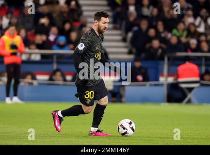 Paris, Frankreich. 30. Januar 2023. Lionel Messi von PSG während des Fußballspiels der französischen Meisterschaft Ligue 1 zwischen Paris Saint-Germain (PSG) und Stade de Reims am 29. Januar 2023 im Parc des Princes Stadion in Paris, Frankreich - Photo Jean Catuffe/DPPI Credit: DPPI Media/Alamy Live News Stockfoto