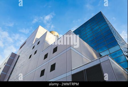 Blick von der Fassade des Gebäudes in Sapporo Hokkaido, Japan Stockfoto