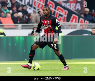 Mailand, Italien. 29. Januar 2023. Mailand Januar 29 2023 Stadio G Meazza Italienische Meisterschaftsserie A Tim 2022/23 AC Mailand - Sassuolo auf dem Foto : Pierre Kalulu Ph Antonio Saia Kredit: Christian Santi/Alamy Live News Stockfoto