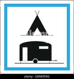 Wohnbereich des Campingplatzes Stock Vektor