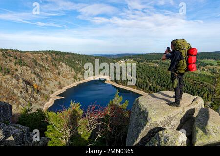 Frankreich, Haut Rhin, Vogesen in der Nähe von Bonhomme, Lac Blanc (weißer See), 1054 m Stockfoto