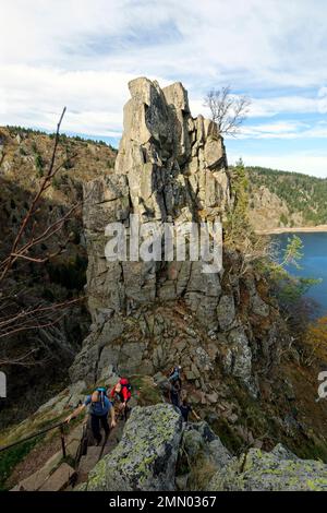 Frankreich, Haut Rhin, Vogesen in der Nähe von Bonhomme, Lac Blanc (weißer See), 1054 m Stockfoto