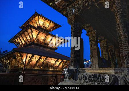 Nepal, Kathmandu-Tal, UNESCO-Weltkulturerbe, Patan, Bhimsen-Tempel Stockfoto